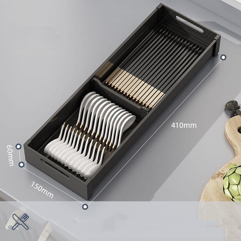 image-Kitchen Drawer Divider Cabinet Storage Sorting Box