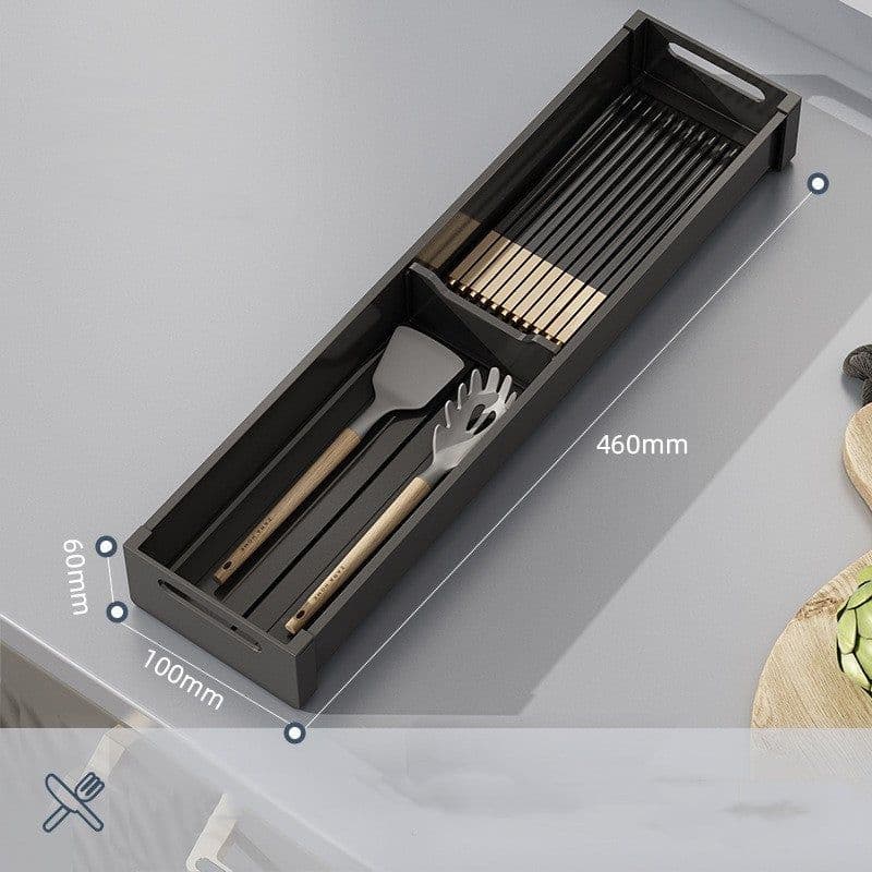 image-Kitchen Drawer Divider Cabinet Storage Sorting Box