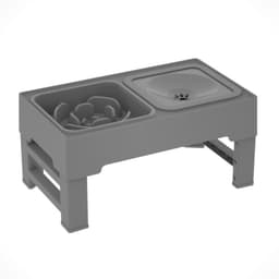 image-Dog Double Bowls Stainless Stand Adjustable Height Pets Feeding Dish Bowl Big Dog Elevated Food Water Feeders For Dogs Pet Products