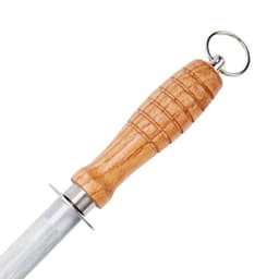 image-Kitchen Wooden Handle Knife Sharpener Stone