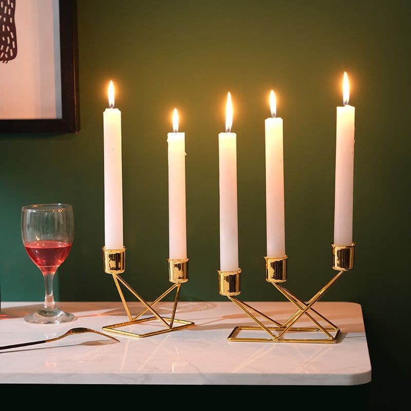 image-Candlelight Dinner Props Iron Art Candle Holder Ornaments Household