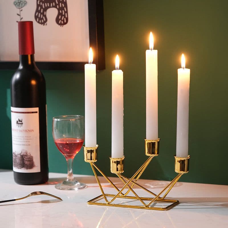 image-Candlelight Dinner Props Iron Art Candle Holder Ornaments Household