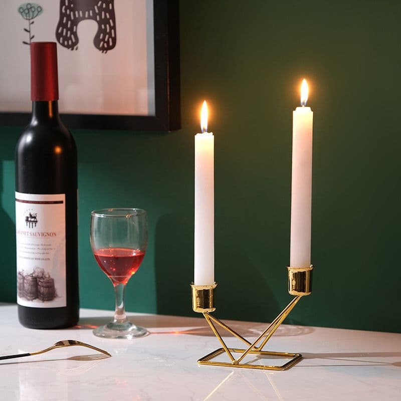 image-Candlelight Dinner Props Iron Art Candle Holder Ornaments Household