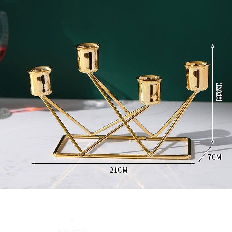 image-Candlelight Dinner Props Iron Art Candle Holder Ornaments Household