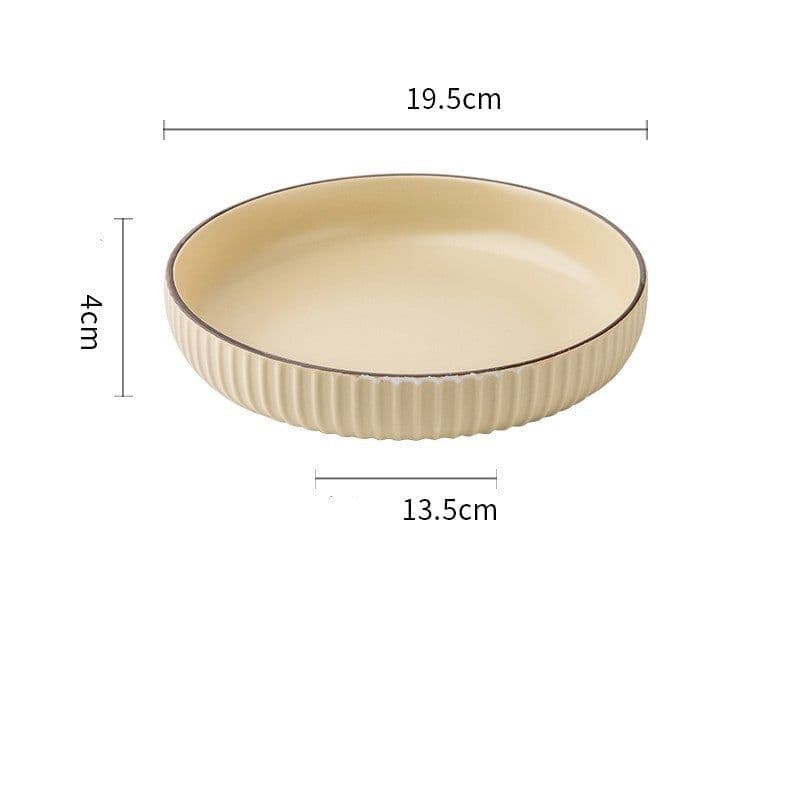image-Vintage Ceramic Stir-fry Plate Salad Plate Slightly Concealer