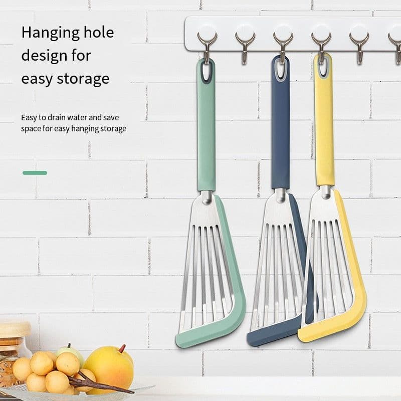 image-Nonstick Fish Spatula, Thin Slotted Spatulas Turner Silicone Fish Spatulas For Nonstick Cookware, High Heat Resistant BPA Free Cooking Utensils, Ideal For Fish, Eggs, Pancakes