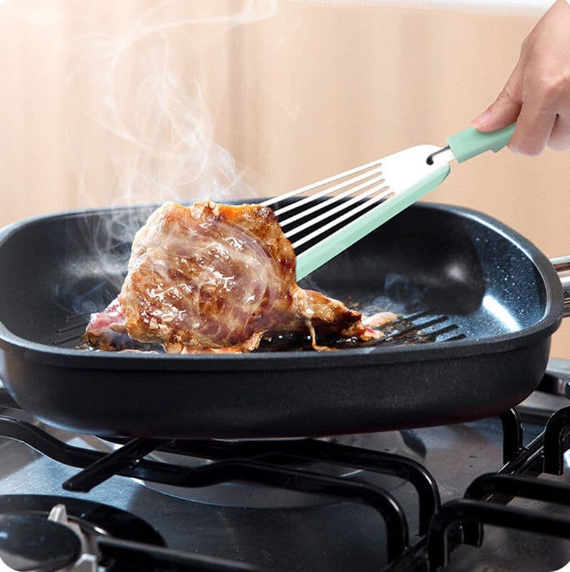 image-Nonstick Fish Spatula, Thin Slotted Spatulas Turner Silicone Fish Spatulas For Nonstick Cookware, High Heat Resistant BPA Free Cooking Utensils, Ideal For Fish, Eggs, Pancakes
