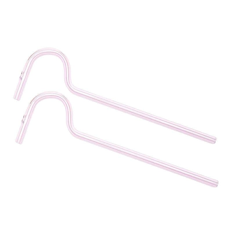 image-Anti Wrinkle Straw - Glass Anti-wrinkle Drinking Straws, Clear Reusable Straws With Cleaning Brush - Eco-Friendly Alternative To Plastic - Cleaning Brush Included - 2 Pack