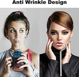 image-Anti Wrinkle Straw - Glass Anti-wrinkle Drinking Straws, Clear Reusable Straws With Cleaning Brush - Eco-Friendly Alternative To Plastic - Cleaning Brush Included - 2 Pack