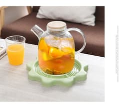 image-Kettle Hot Water Bottle Tray Kettle Heat-proof Heat Proof Mat Filter Plate