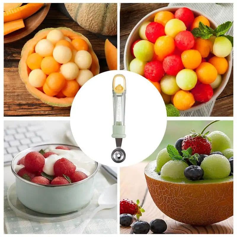 image-Fruit Baller Scoop Melon Baller Scoop Fruit Ball Cutter Ergonomic Grip Watermelon Scooper Spoon Fruit Scooper And Baller Cookie Kitchen Gadgets