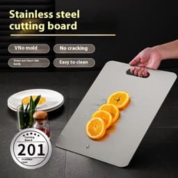 image-Kitchen Thickened Cutting Board Stainless Steel Cut Vegetables Meat Chopping Board Cooking Tools Anti-mold Cutting Boards Mats