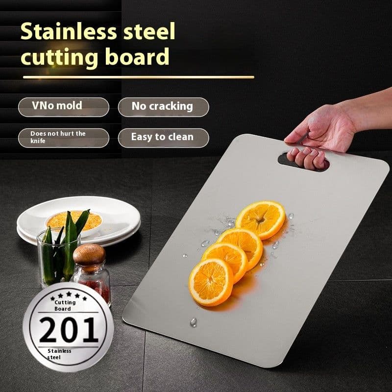 image-Kitchen Thickened Cutting Board Stainless Steel Cut Vegetables Meat Chopping Board Cooking Tools Anti-mold Cutting Boards Mats