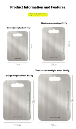 image-Household Stainless Steel Cutting Board Cut Vegetables