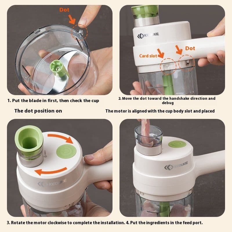 image-Gatling Chopper Wireless Electric Garlic Grinder
