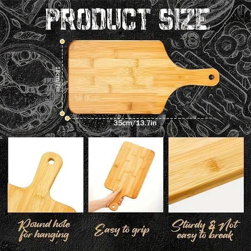 image-Household Bamboo Pizza Board Cutting Board
