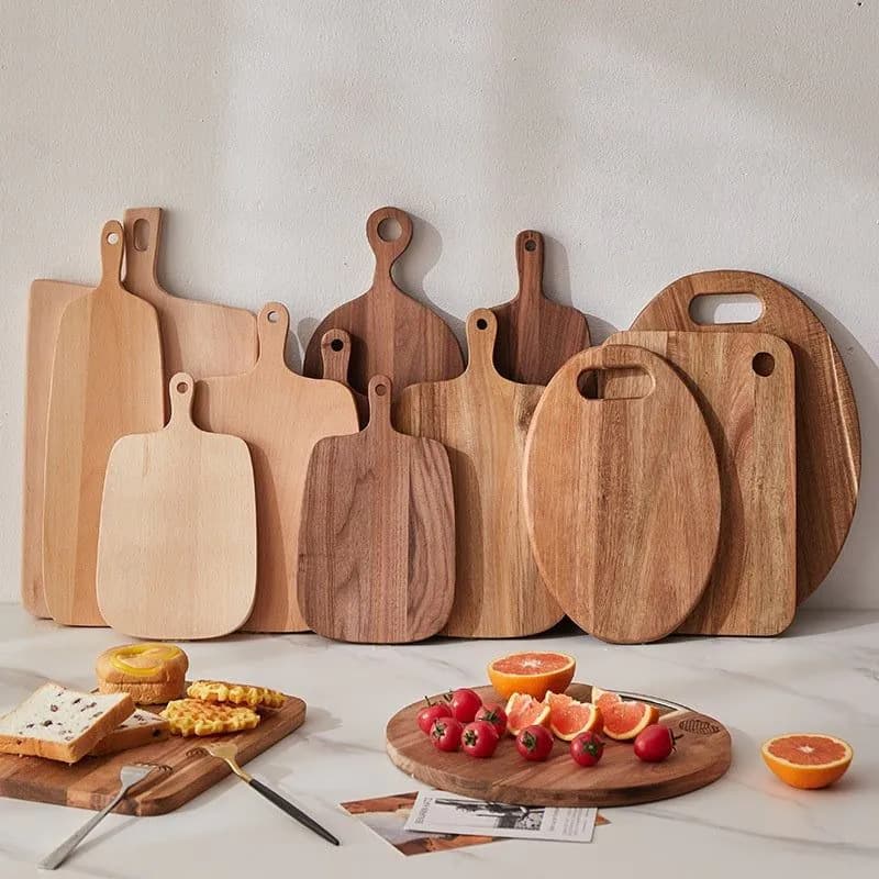 image-Outdoor Camping Portable Acacia Wood Cutting Board