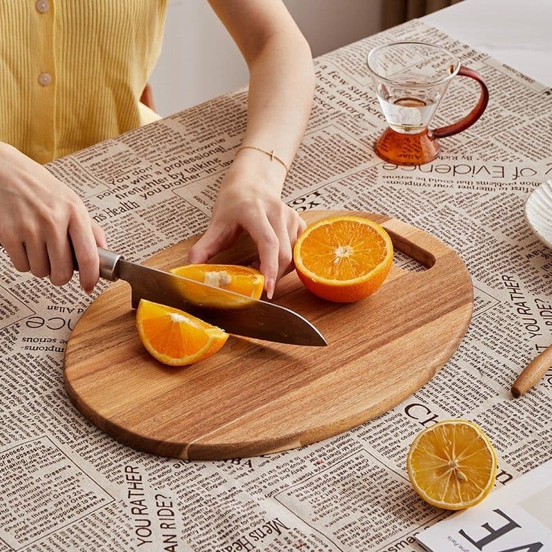 image-Outdoor Camping Portable Acacia Wood Cutting Board