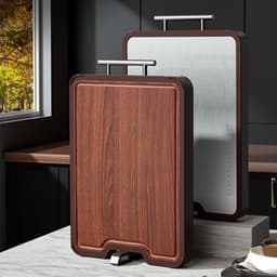 image-Stainless Steel Ebony Cutting Board Antibacterial And Mildewproof Double-sided Cutting Board