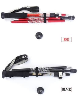 image-Trekking Pole Ultra-Light Telescopic Folding Trekking Mountain Climbing Walking Stick Cane Walking Stick Female Outdoor Equipment Carbon-Free