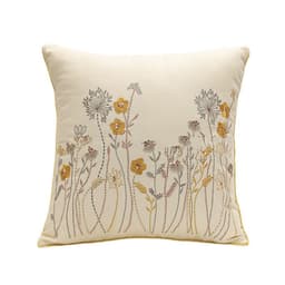 image-Home Embroidery Plants And Flowers Pillow