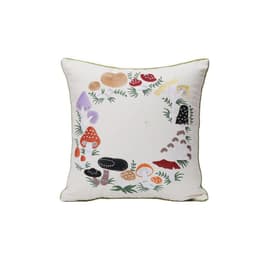 image-Home Embroidery Plants And Flowers Pillow