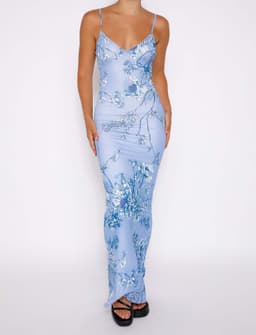 image-Y2K Slim Flowers Printing Slip Dress Women's Summer Suspender Skirt Vacation Beach Long Dresses