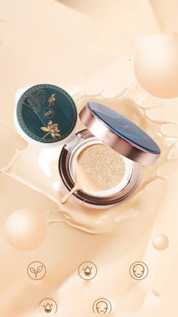 image-A Box Of Eight-Piece Floral Jade Jade Makeup Set