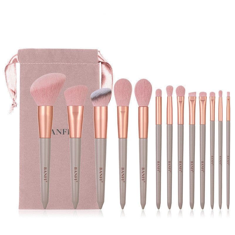image-Beauty Brush Set Four Seasons Green 13 Makeup Brush Set Fix Quick-Drying Fiber Soft Hhair Wizard Of Oz