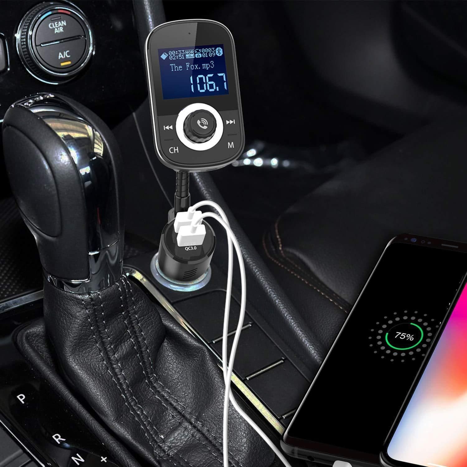 image-Large Screen Car MP3 Car Bluetooth Hands Free