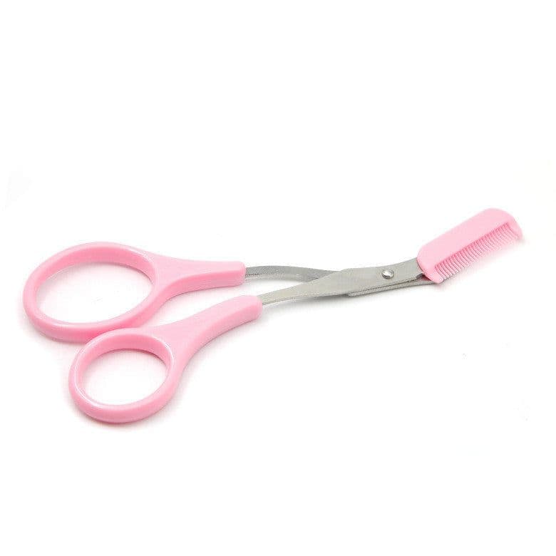 image-Eyebrow Trimmer Scissor with Comb Facial Hair Removal Grooming Shaping Shaver Cosmetic Makeup Accessories