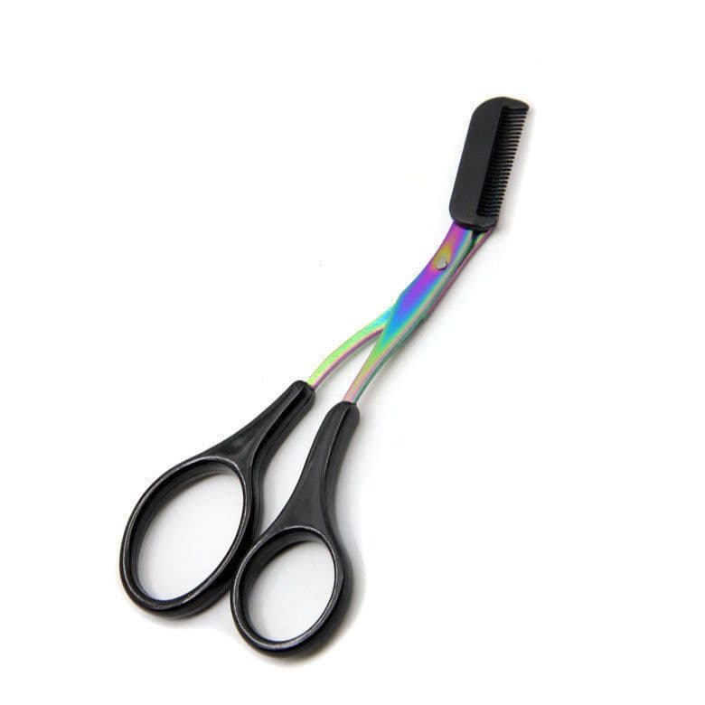 image-Eyebrow Trimmer Scissor with Comb Facial Hair Removal Grooming Shaping Shaver Cosmetic Makeup Accessories