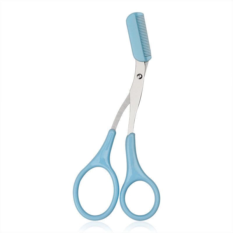 image-Eyebrow Trimmer Scissor with Comb Facial Hair Removal Grooming Shaping Shaver Cosmetic Makeup Accessories