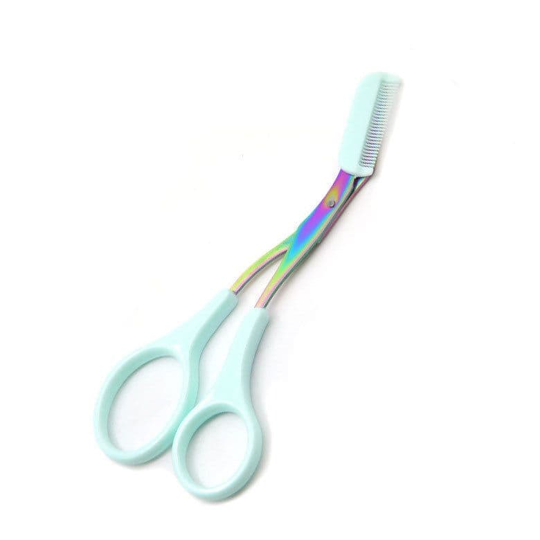 image-Eyebrow Trimmer Scissor with Comb Facial Hair Removal Grooming Shaping Shaver Cosmetic Makeup Accessories