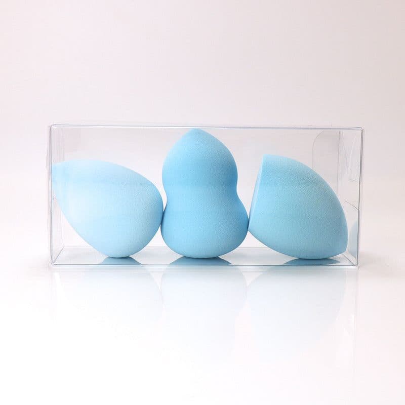 image-Super Soft Powder-free Makeup Egg Set, Wet And Dry Quiche Makeup Tool