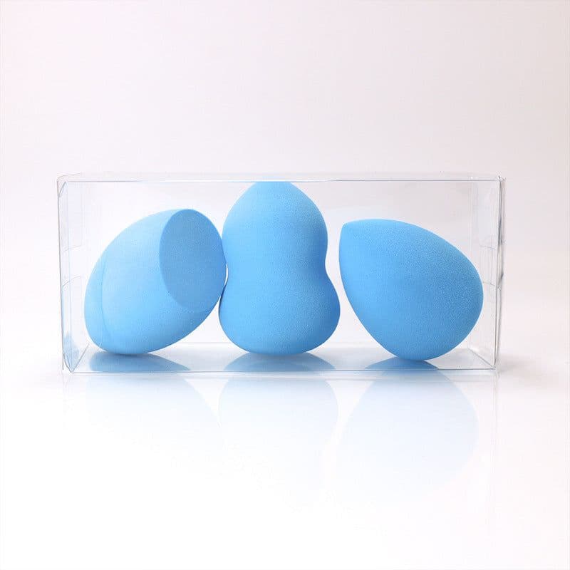 image-Super Soft Powder-free Makeup Egg Set, Wet And Dry Quiche Makeup Tool