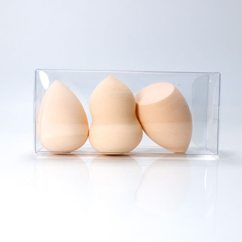 image-Super Soft Powder-free Makeup Egg Set, Wet And Dry Quiche Makeup Tool