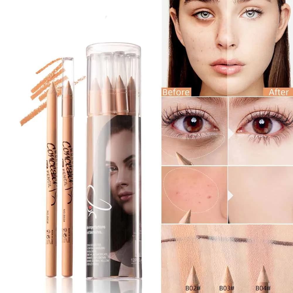 image-Concealer Pen Waterproof Concealer Concealer Foundation Cream Long Lasting Blemishes Acne Smoothing Moisturizing Makeup Pen