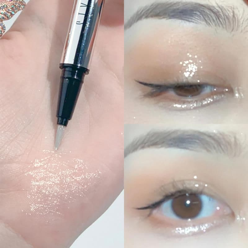 image-Waterproof And Sweat-proof Soft Brush Tip Pearlescent Liquid Eyeliner Pen