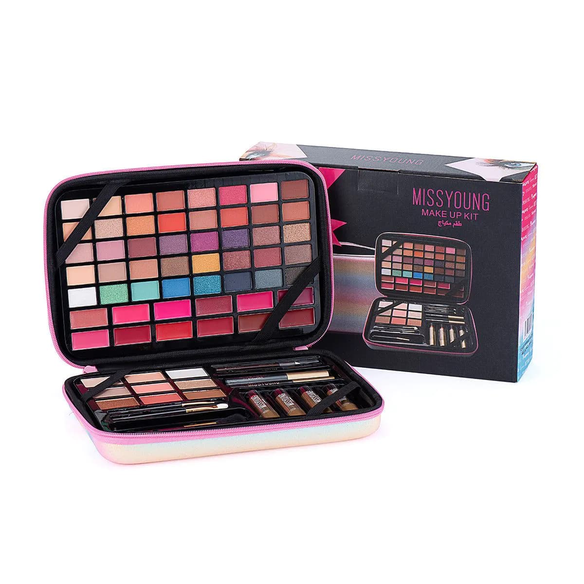 image-Lipstick Lip Glaze Eyebrow Pencil Highlighter Set