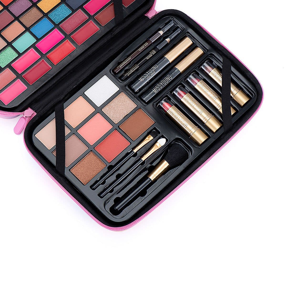 image-Lipstick Lip Glaze Eyebrow Pencil Highlighter Set