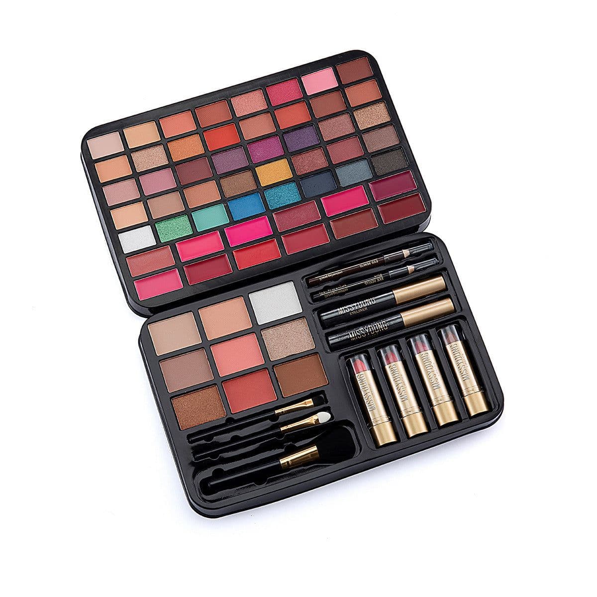image-Lipstick Lip Glaze Eyebrow Pencil Highlighter Set