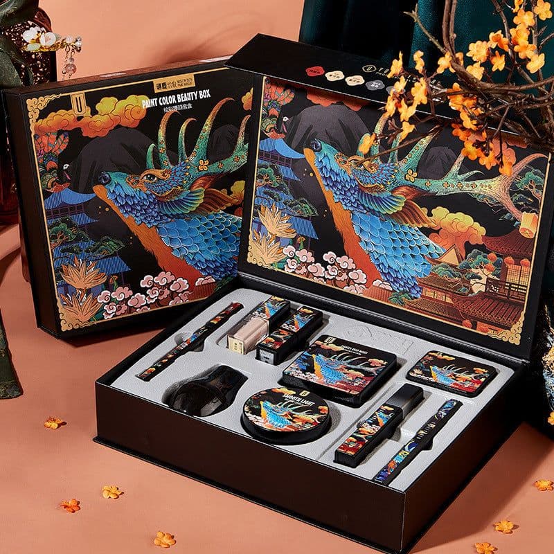 image-Elk Makeup Nine-piece Set Makeup Powder Air Cushion BB Cream Lipstick Affordable Makeup Set