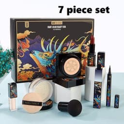 image-Elk Makeup Nine-piece Set Makeup Powder Air Cushion BB Cream Lipstick Affordable Makeup Set
