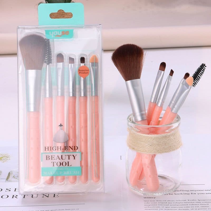 image-Set Of 6 Loose Powder Blush Eye Shadow Brush Stick