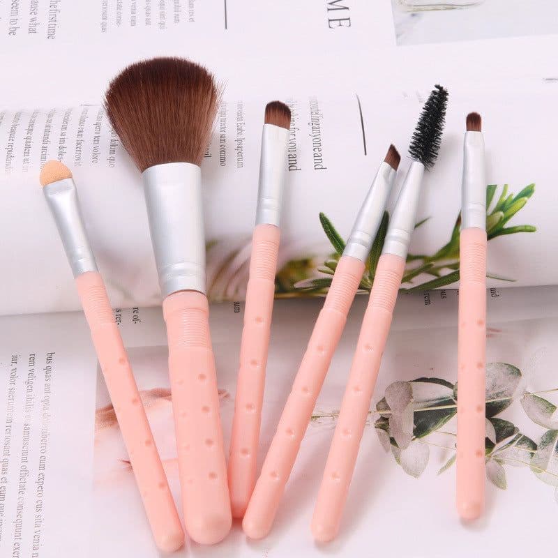 image-Set Of 6 Loose Powder Blush Eye Shadow Brush Stick