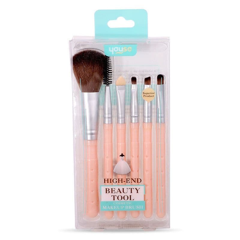 image-Set Of 6 Loose Powder Blush Eye Shadow Brush Stick