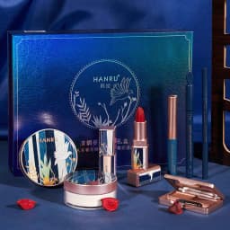 image-Oriental Beauty Lotus Pond Moonlight Velvet Lipstick Makeup Set Gift Box