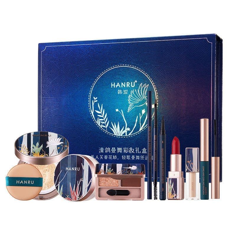 image-Oriental Beauty Lotus Pond Moonlight Velvet Lipstick Makeup Set Gift Box