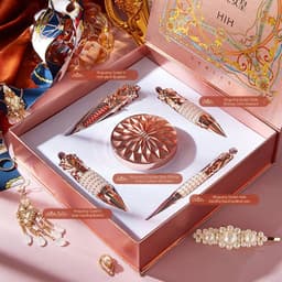 image-Women's Lipstick Lip Glaze Mascara Eyeliner Air Cushion BB Makeup Set